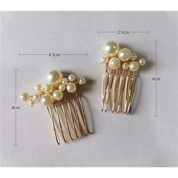 YERTTER Bohemian Vintage Pearls Jewelry Set Hair Comb Wedding Hair Accessories main image 4
